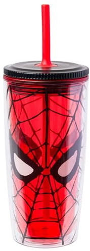 Silver Buffalo Marvel Spiderman Eyes Gobelet en plastique résistant aux éclaboussures 591 ml