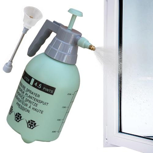 Car Wash Pump Sprayer, 2L Portable Pressurized Garden Sprayer for Lawn, Plant Water Sprayer, Handheld with Extension Rod for Lawn Cleaning by G