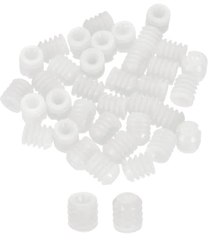 sourcing map 200Pcs 0.33x0.38 Hinge Dowels, Plastic Dowel Insert for Cabinet Door Hinges Furniture Connections, White