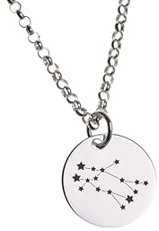 Silberketten Store DEIN SCHMUCK ONLINE SHOP Edle Erbskette 2mm mit Sternbild Anhänger ZWILLING |echt 925 Silber | hochglanzpoliert mit Federringverschluß