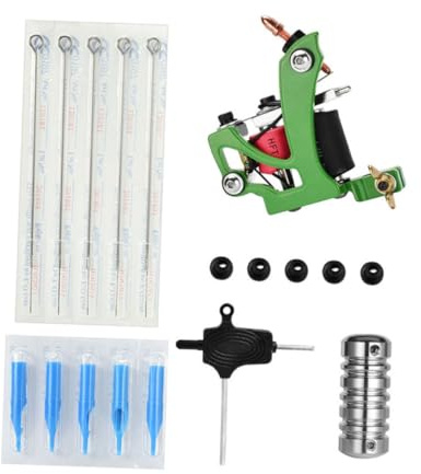 PACKOVE Microblading Mit Spulenmaschinenkit Gummibändern Nadelabdeckung Griff Und Sechskantschlüssel Für Profi Und Heimgebrauch