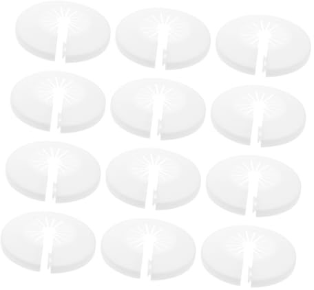 Ciieeo 12 pièces Cache Tuyau Décoratif Mural Blanc Collerette à pour Tuyaux de Radiateur et Plomberie Dissimule Efficacement les Conduits Salle de Bain et Cuisine Compatible Diamètres