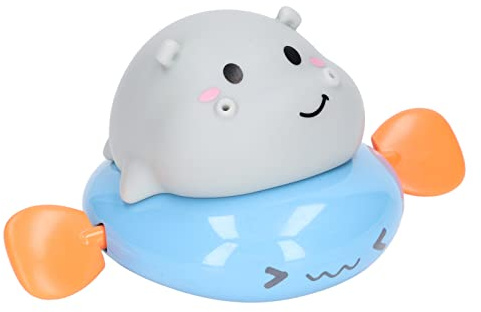 SUPYINI Tierisches Badespielzeug, Baby-Badespielzeug, Aufziehbares Schwimmtier, Schwimmende Badewanne, Duschspielzeug, Lustiges Badezimmer, Pool, Spielspielzeug für und Mädchen (Nilpferd reitet auf