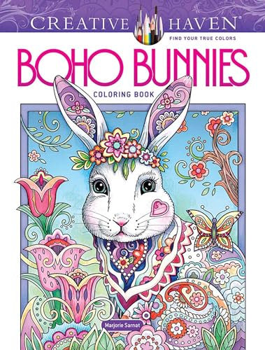 Creative Haven Boho Bunnies Coloring Book (Adult Coloring Books: Animals)