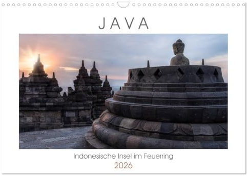 Java, Indonesische Insel im Feuerring (Wandkalender 2026 DIN A3 quer), CALVENDO Monatskalender: Eine fotografische Rundreise durch die faszinierende ... Küsten und aktiven Vulkanen. (CALVENDO Orte)