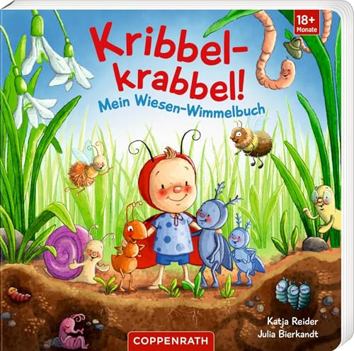 Kribbelkrabbel!: Mein Wiesen-Wimmelbuch: Wimmelspaß und Vorlesegeschichte in einem, mit Panoramaseite, ab 18 Monate