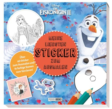 Disney Die Eiskönigin 2: Meine liebsten Sticker zum Ausmalen: Über 60 Sticker zum Anmalen und 16 farbige Szenen zum Verzieren!