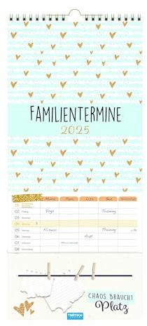 Trötsch Premium-Familienkalender Familientermine 2025: Wandkalender