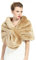BEAUTELICATE Kunstpelz Schal Stola Damen für Frauen Festlich Bolero Hochzeit Braut Abendkleid Brautschal Brautstola Ivory Khaki, L