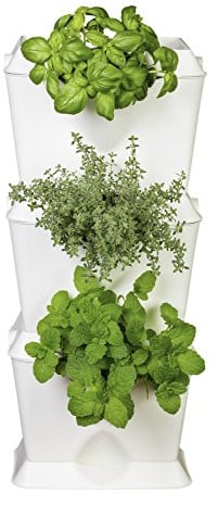 Minigarden One 1 set per 3 piante, Giardino Verticale Modulare e Espandibile, Posizionato Sul Pavimento o Fissato al Muro, Sistema di Drenaggio Innovativo, Lungo Ciclo di Vita (Bianco)