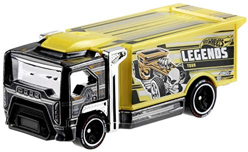 Hot Wheels id FXB33 - Die-Cast Fahrzeug 1:64 HiWay Hauler 3.0 mit NFC-Chip zum Scannen iD App, Auto Spielzeug ab 8 Jahren, Mehrfarbig