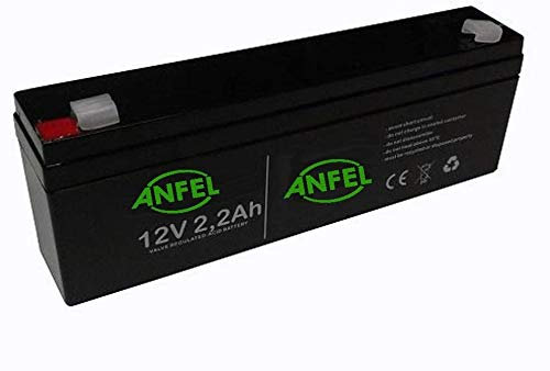 BATTERIA PIOMBO RICARICABILE 12V 2,2AH 178X60X34mm PER ANTIFURTI SIRENE E ALLARMI 2AH 2,3AH
