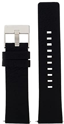 Diesel Uhrband Wechselarmband LB-DZ4408 Ersatzband DZ4408 Uhrenarmband Leder 24 mm Schwarz