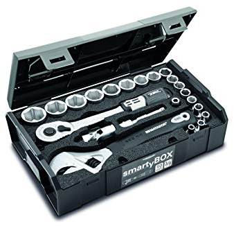 MATADOR Steckschlüsselsatz | Ratschenkasten 3/8 Zoll | inkl. Zündkerzenschlüssel & Radmutternschlüssel | in l boxx mini | 26-teiliges Werkzeugset | MATADOR Werkzeug Nr. 81453115