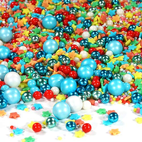 STREUSEL GLÜCK Streusel bunt Zauberei Sprinkles 180g - bunte Zuckerstreusel perfekt zum Backen als Tortendeko und Plätzchen Deko für Kindergeburtstag Cupcakes Muffins