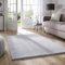 Taracarpet Supersoft kurzflor Teppich Fiona Wohnzimmer Schlafzimmer Kinderzimmer Flur Läufer waschbar rutschfest Uni grau 140x200 cm