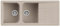 Quareco Prime 116 Lavello da Incasso Granito Avena 116x50 2 Vasche con Gocciolatoio QLP116AV