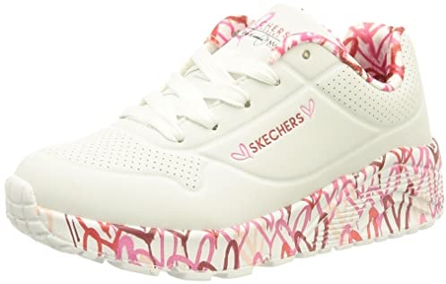 Skechers Fille Uno Lite Lovely Luv Shoes, White, 32 EU