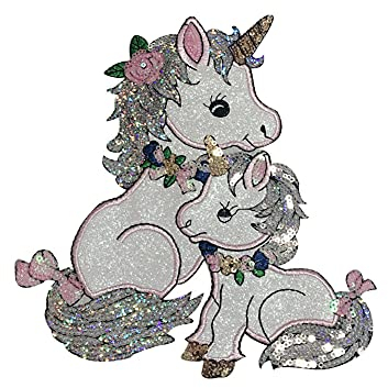 Zonster Sequin Einhorn-Eisen Auf Flecken Nähen Auf Applikationen Für Kleidersack Hat Dekoration