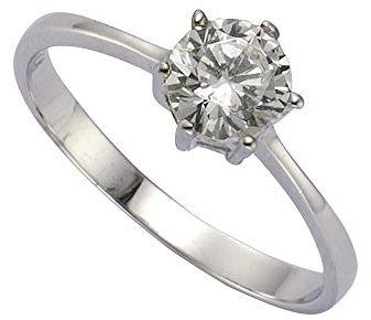 Zeeme Silber Damen Ring 925/- Sterling Silber Glänzend Zirkonia weiß 358270201-S