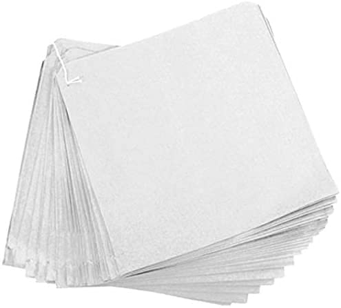 100 12 x 12.5 White Strung Paper Bags | Premium Quality UK Made Sulphite Paper Bags | Kitchen Food Sandwich Fruit Veg Storage Grocery Shop