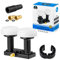 hb-digital UHD Monoblock Single LNB LNC 1 Teilnehmer Direkt - 2 Satelliten Astra 19,2 Hotbird 13 Full HD TV 3D Ultra UHD 4K Schwarz Black + 2X F-Stecker vergoldet + 1x Gummitülle