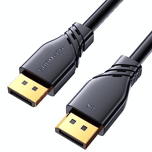 SOOMFON 8K DisplayPort Cable 1.4 DP Cable 3m, 8K 60Hz, 4K 240Hz, 32.4Gbps, HDR, DSC, HBR3, Display Port to Display Port Cable for TV, PC, Monitor, Graphics Card, etc
