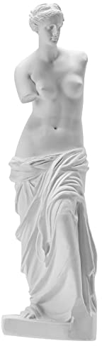 BNPUHIU Venus de Milo Statue, griechisch-römische Mythologie, Göttin Aphrodite, tolle Kunst für Zuhause oder Büro, Dekoration, 28,9 x 8,9 x 5,5 cm, Weiß
