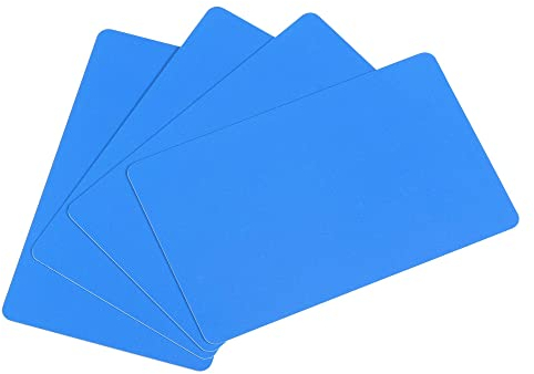 sourcing map Packung mit 50 leere PVC-Karten für ID Ausweis Drucker Grafik Plastik 15mil blau