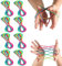 mciskin 8-Pack Cat Cradle String Fingering Toy Supplies Rainbow Color Cat Cradle String Games Chinese Finger Elastic String Fingertip Toys Desk Toys