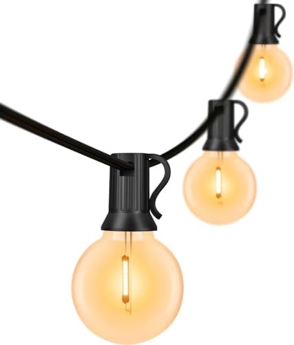 Catena Luminosa Esterno, 20M/65FT G40 LED Luci da Esterno con 40+4 Lampadine di Ricambio 2700K Catena Luminosa Giardino Decorazione per Esterni Interni Casa Caffè Giardino Festa Matrimonio