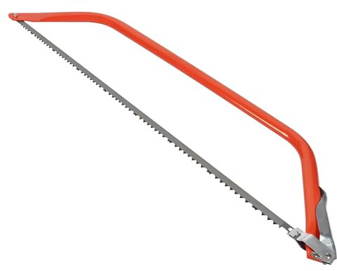 Jazooli Heavy Duty Hand Tools - 30 Inch Bow Saw, Garden Saw, Wood Saw - Ideal Wood Cutter, Log Cutter for Small to Medium Trees, Bushes, Dead Branches - Stainless Steel, Orange