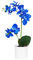 Omygarden Blaue Orchidee künstliche Blumen im Topf, künstliche Orchideenblumen, Dekoration für Home Office Hochzeit