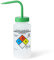 United Scientific™ UniSafe™ Weithals-Waschflasche, LDPE, belüftet, Ethylacetat, 500 ml, 4 Farben, 6 Stück