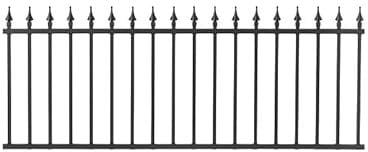 Gardenode Clôture de Jardin Panneau de clôture barrière de Jardin Aluminium flèches L 2m Noir