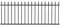 Gardenode Easy Clôture Clôture Tradition Aluminium travée Style Fer forgé 2 m x H 76.5 cm Noir