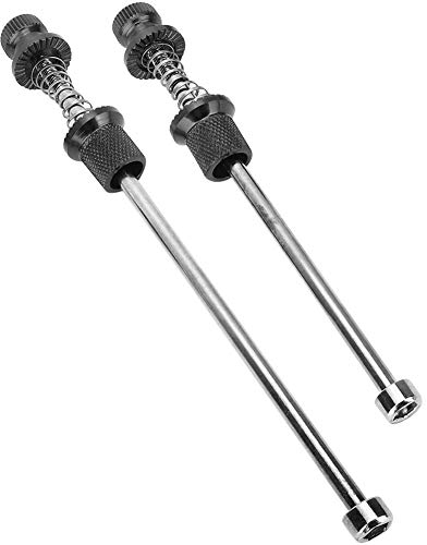 Radverriegelungsspieße, Aluminiumlegierung, Anti-Diebstahl-Schnellspanner, Rennrad, Sicherheitssystem, for City, Mountain, Road Bikes (Black)