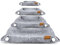 MIQIO® Design Premium Filzschalen mit Druckknöpfen - 3 +1 Set - quadratischer Aufbewahrungskorb aus Filz - faltbare Utensilo Schale - hellgrau