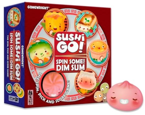 Gamewright Sushi Go! Spin Some for Dim Sum, Familienspiel, ab 8 Jahren, 2-6 Spieler, 20 Minuten Spieldauer