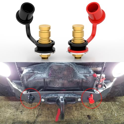 PSLER Batterie Jump Post Wiederaufladbare Bolzenbrücken Anschlussklemmen Fernbedienungs-Kit für UTV ATV Auto LKW Marine RV Anhänger Mäher Diesel Batterieklemme mit Abdeckung