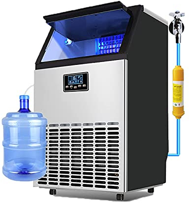 Suuim Macchina per Il Ghiaccio da bancone, Macchina per cubetti di Ghiaccio Portatile, Display a LED autopulente a Basso Rumore - Ideale per la Cucina di casa Ufficio Ristorante Bar caffè S