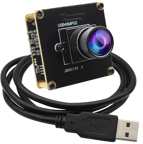 ELP 48MP USB Camera Module for Wide Angle PC & 3D Printer Monitoring - Laser Engraver & Security Camera - Jetson Nano & RaspberryPi Compatible