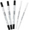 Granvoo 6 Pièces Marqueurs Textile et Tissu, Feutre Textile Indelebile, Non-Toxique, Double Pointe, Noir et Blanc, Stylo Textile pour T-shirts, Chaussures, Sac Tissu, Tote Bag Vierge