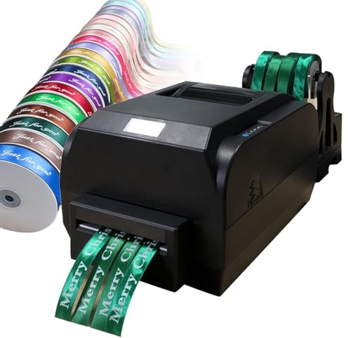 Satinband-Druckmaschine UnterstüTzt Zweireihiges Oder Vierreihiges Drucken, Banddruckermaschine FüR Jedes Band, 200-Dpi-Text-/Musterdruck