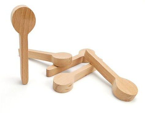 5 Stücke Schnitzholz, DEANKEJI Schnitzholz Rohlinge, Buchenholz Holzblöcke Löffel, Löffel Rohlinge zum Schnitzen, für Anfänger Holzschnitzblöcke DIY