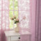 YJ YANJUN Spitzen-Vorhänge für Schlafzimmer, Mädchen, 2 Paneele, Landhaus-Blumenmuster, Lavendel, durchscheinende Vorhänge, 213 cm lang, für Kinderzimmer, Baby-Schlafsaal, Stangentasche, bietet