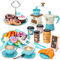 Tea Set for Toddlers Toy Play Kitchen Accessories Afternoon Tea Set for Kids Role Play Toys for 3 4 5 6 Year Old Girls Boys