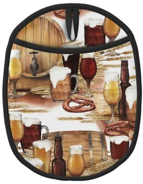 Bier und Weinfass, Topflappen, hitzebeständige Topflappen, rutschfeste Topfuntersetzer aus Silikon für die Küche