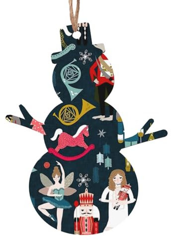 Rich&Rabbit Nutcracker Wooden Ornament for Women Ballet Christmas Tree Decoration Home Decor