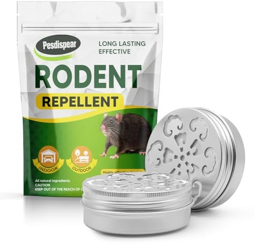 Pesdispear Rat Repellent, Mouse Repellent, Rat Deterrent, Rodent Control Anti Mice More Humane Than Mouse Trap and Ultrasonic Repellent for Indoor Outdoor 2Packs